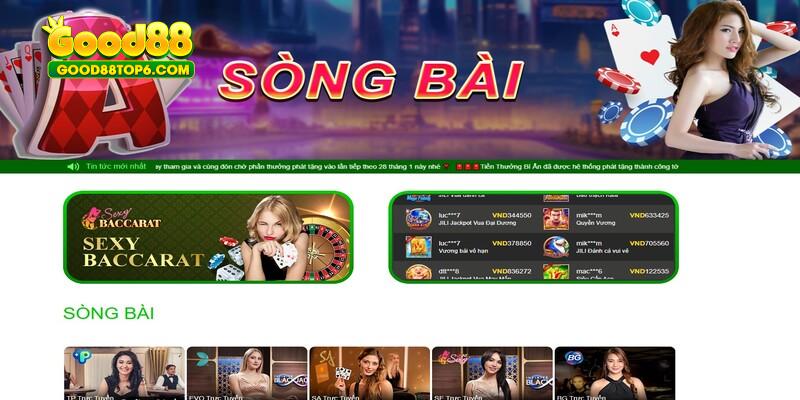 Sảnh casino online Good88 đẳng cấp châu Á